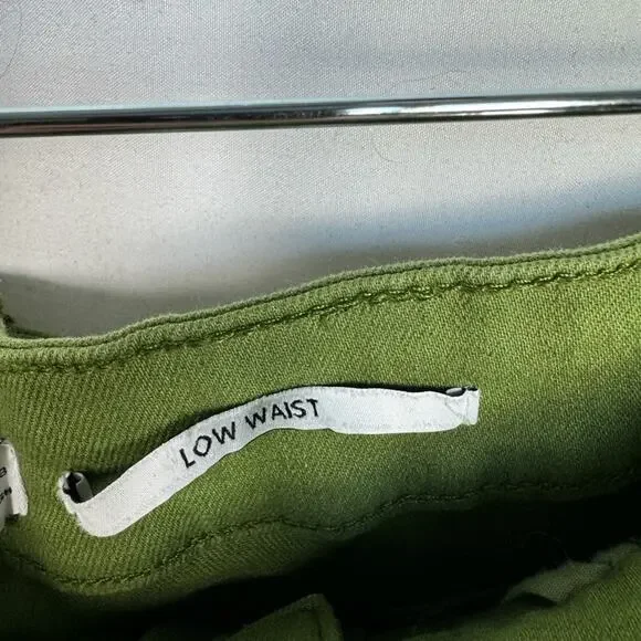 Bershka Micro 90s Buckle Detail Low Rise Ultra Mini Skirt In Khaki Green Size 6 - Picture 8 of 13